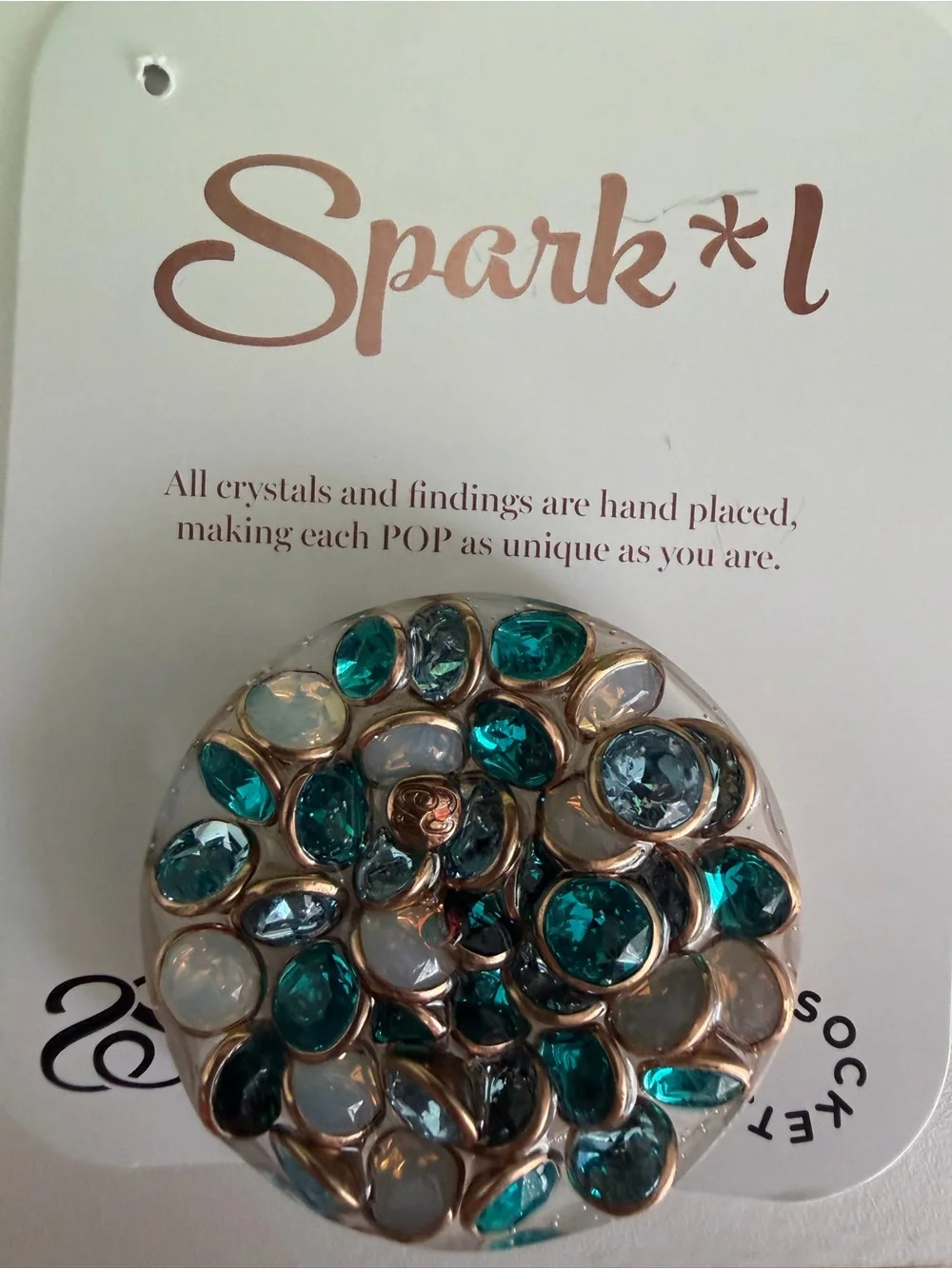 Upcycled Swarovski Crystal PopSocket Grip made by Spark*l